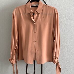 Vince Soft Peach Button-Down Shirt